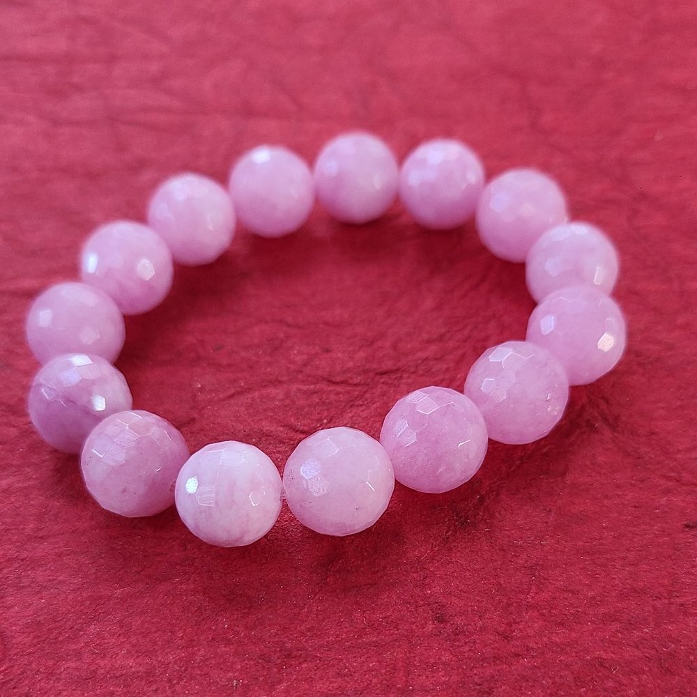 Purple Jade beaded bracelet-Boho bracelet-Gemstone bracelet